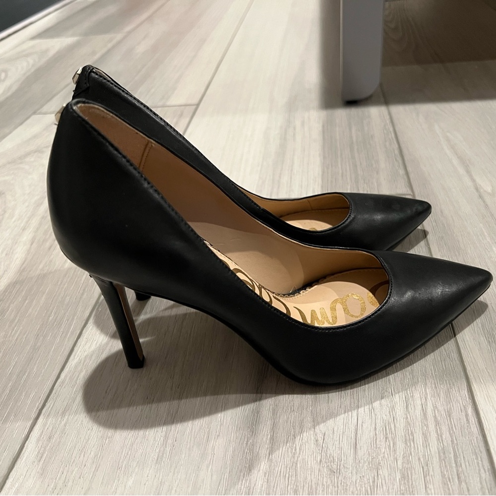 Sam Edelman black leather high heels size 6